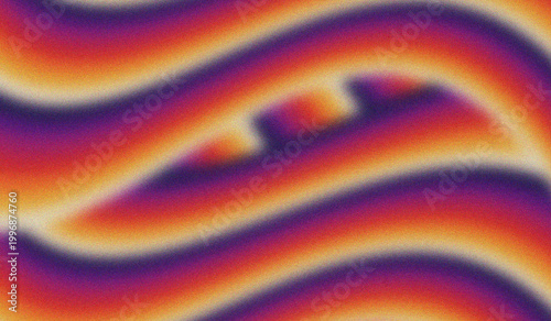 Bright orange and pale yellow to deep purple and indigo blue with organically curved gradient strokes. These shapes give the impression of fluidity or flow, similar to topographic displays or atmosphe