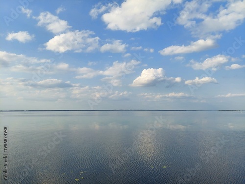 Fényképezés Dnieper river landscape in Balyko-Shchuchynka, Ukraine