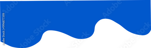 Simple clouds divider web site separator set. Fluffy curve edge header section. Blue border for banner, frame bottom, template.