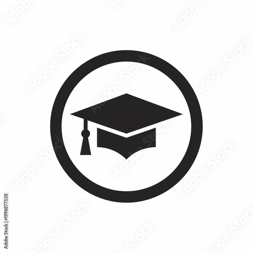 Graduation Cap Icon Symbol Education.