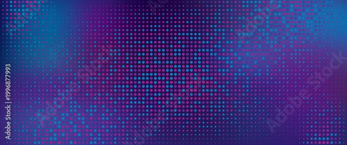 Purple abstract pixel texture bg video screen. Tv pattern background with square noise effect. Futuristic broadcast neon gradient banner for television. Modern vhs led static display element