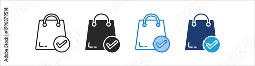 Checkout Icon Set Multiple Style Vector Collection