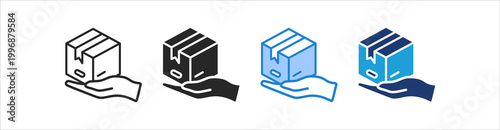 Delivery Icon Set Multiple Style Vector Collection