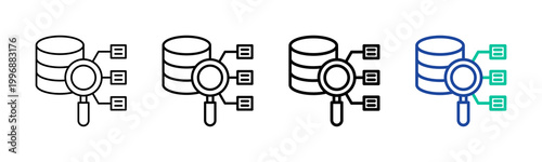 Data Classification Icon Collection Different Style Outline