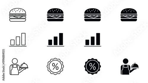 Comparison of burger popularity and restaurant performance metrics