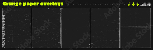 Photography Photocopy overlay texture set with old worn edges frames