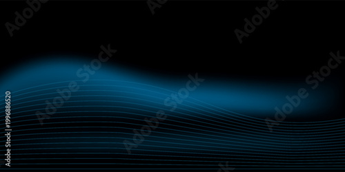 Futuristic abstract blue wave background with glowing lines, modern digital design for technology, artificial intelligence, innovation, data flow, cyber network, virtual reality and business themes