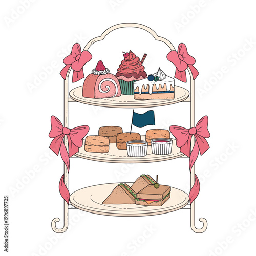 Three tiered cake stand