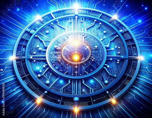 abstract artificial intelligence concept of the space portal