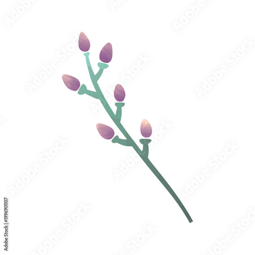 Watercolor flower bud