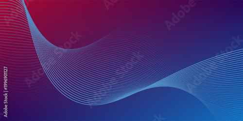 Blue purple red gradient mesh abstract background with wavy blended lines nice for wallpaper or banner