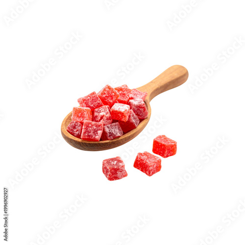 Dried Fruit Jelly on Spoon PNG