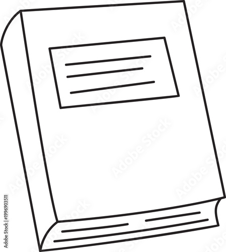 book for school education outline doodle style