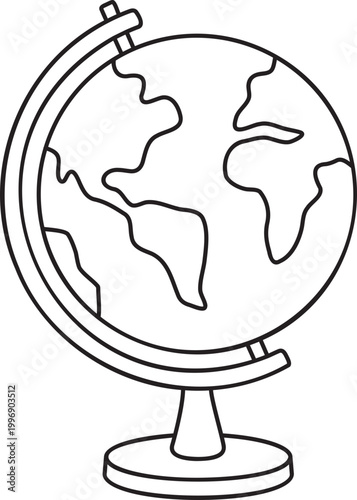 world map globe on a stand