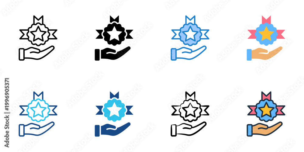 Fototapeta premium Personality icons set multiple style collection. Editable stroke 