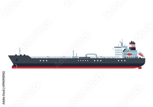 A large cargo ship sails through calm waters on a sunny day