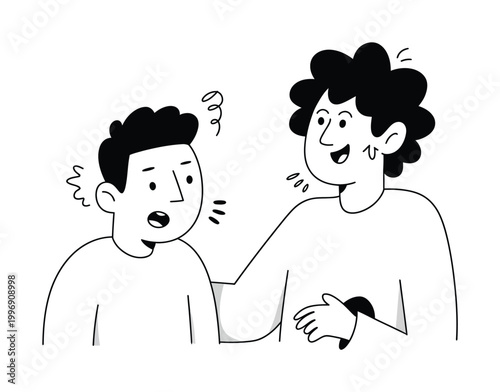 Cartoon People Talking Vector Illustration