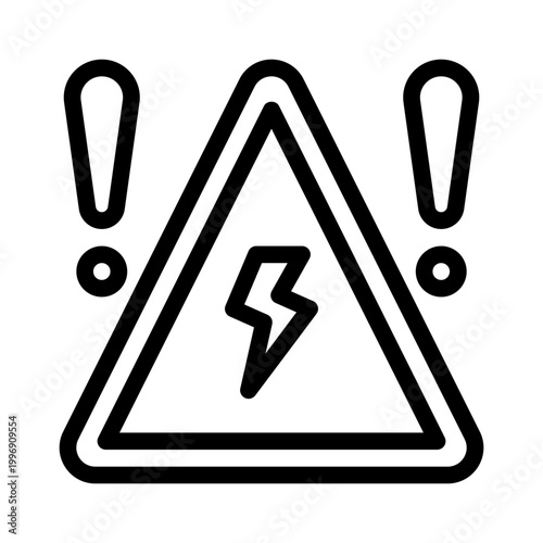 high voltage line icon