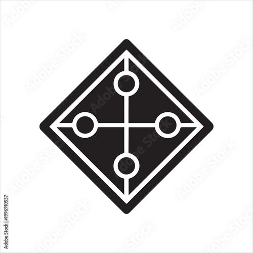 Periodic Table Tile Silhouette Icon Vector Illustration