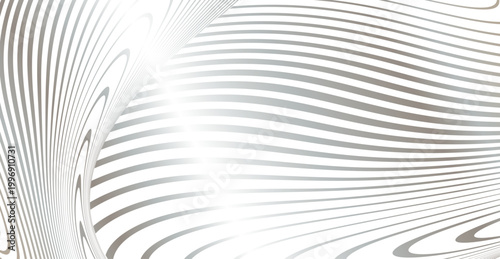 Abstract curved wavy line background in minimal soft gray tones.