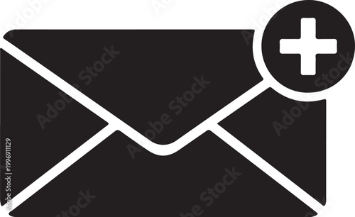Email support icon vector showing customer service, help desk, assistance, and online communication