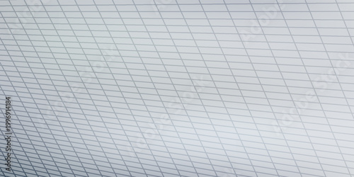 Abstract Grey Perspective Grid Vector Background - Minimalist Geometric Line Pattern, Technological Design with Smooth Dark to Light Gradient Fade.