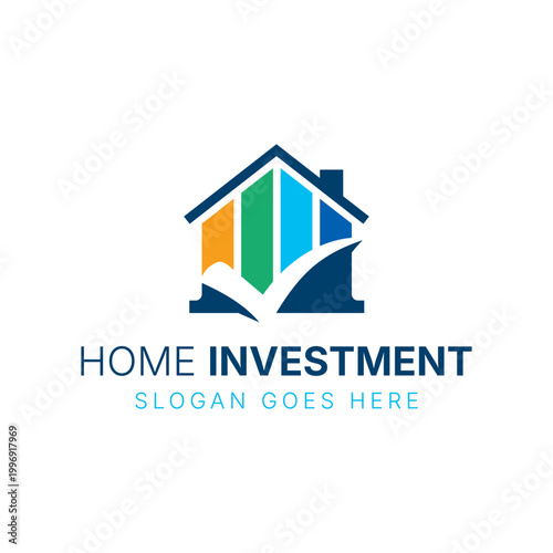 Home Investment Logo Design for Real Estate, Property Finance and Housing logo design vector