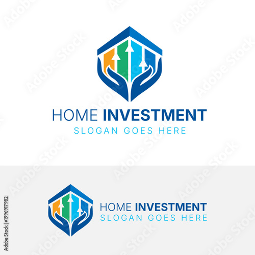 Home Investment Logo Design for Real Estate, Property Finance and Housing logo design vector