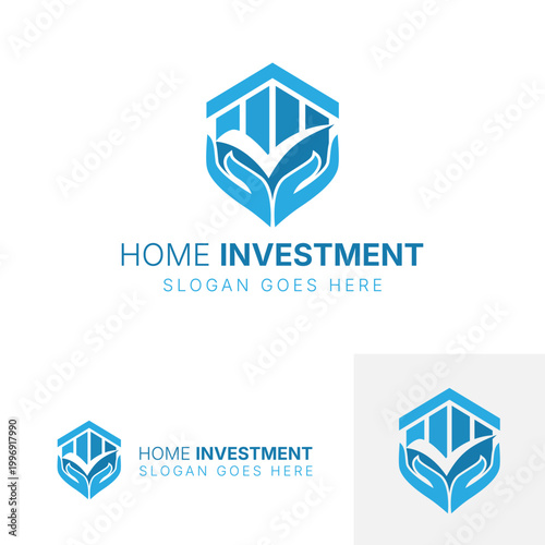 Home Investment Logo Design for Real Estate, Property Finance and Housing logo design vector