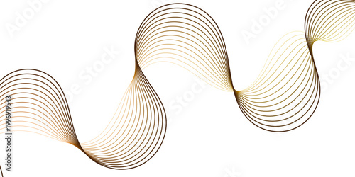 Abstract Data Flow Concept wave lines flowing on white background for modern corporate technology design and digital data visualization graphic illustration.