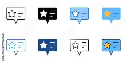 Messaging icons set multiple style collection. Editable stroke 
