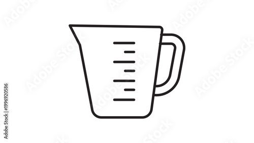 Schilderij op canvas Measuring Cup Vector Icon with Editable Stroke