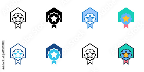 Internal branding icons set multiple style collection. Editable stroke 
