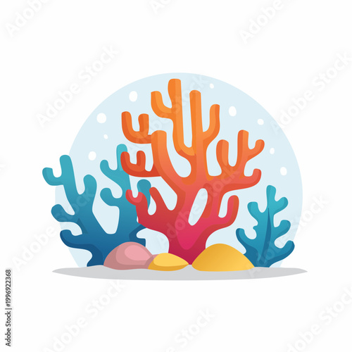 Colorful Coral Reef Illustration