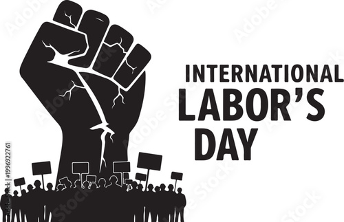 Labor Day, International Workers Day, Fist Symbol, Protest Vector isolated on Transparent Background