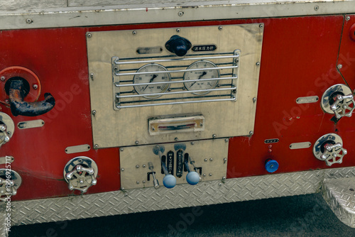 Pressure Gauge Panel Controls Red Machinery