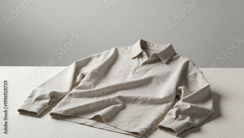 Minimalist Long Sleeve Cotton Sweatshirt Mockup for Apparel Branding