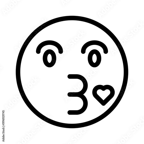 kiss line icon