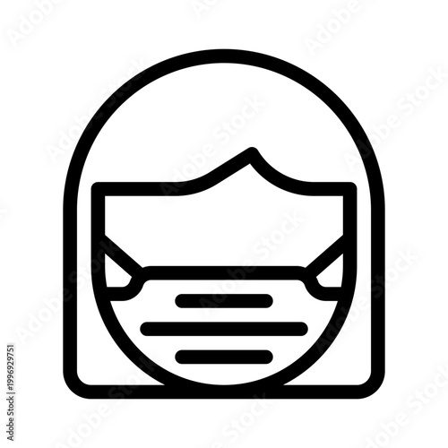 mask line icon