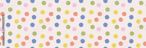 Colorful organic dots seamless pattern.  Chaotic iggerular confetti background