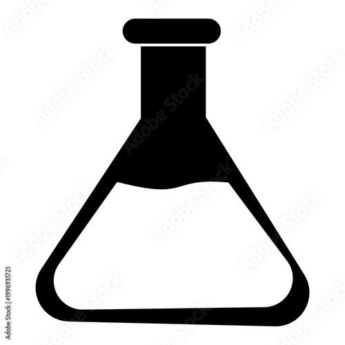 Erlenmeyer flask lab icon