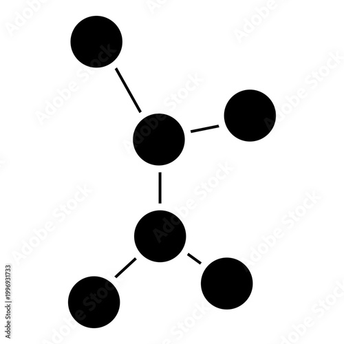 Molecule structure science icon