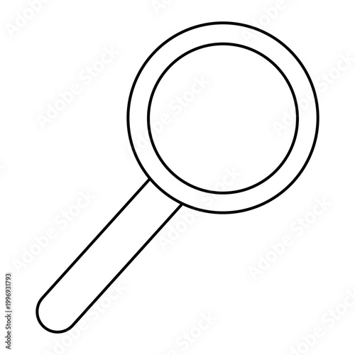 Outline magnifying glass icon