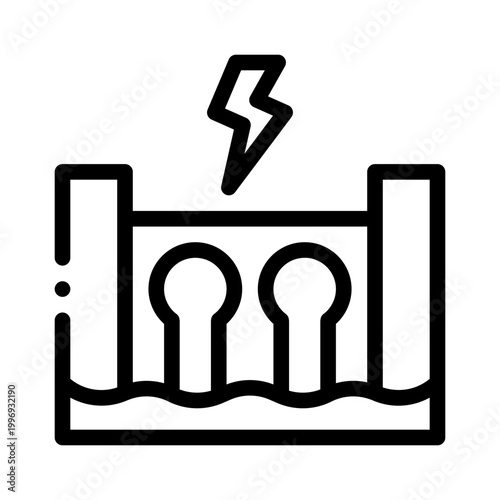 hydropower line icon