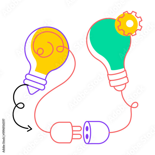 Drawing style icon of strategic planning process
