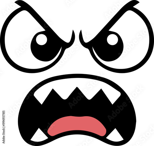 Cartoon Face Emoji Expressions  Funny Character Icon. Isolated Vector Ilustration