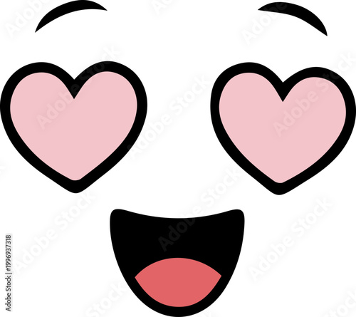 Cartoon Face Emoji Expressions  Funny Character Icon. Isolated Vector Ilustration