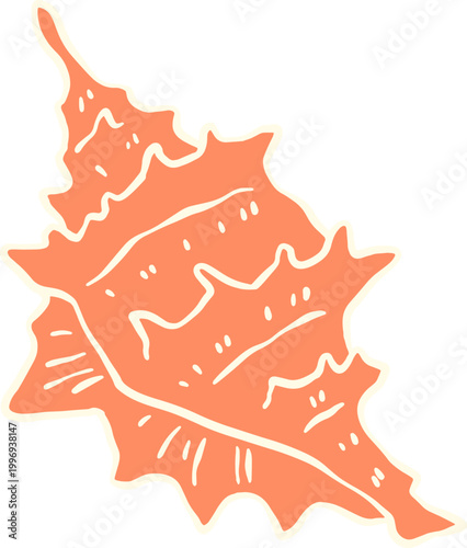 Konstfotografi Exotic Seashell Sticker