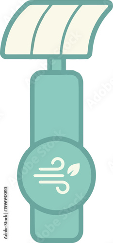 Portable handheld air purifier icon vector for personal ventilation and breath cleanliness