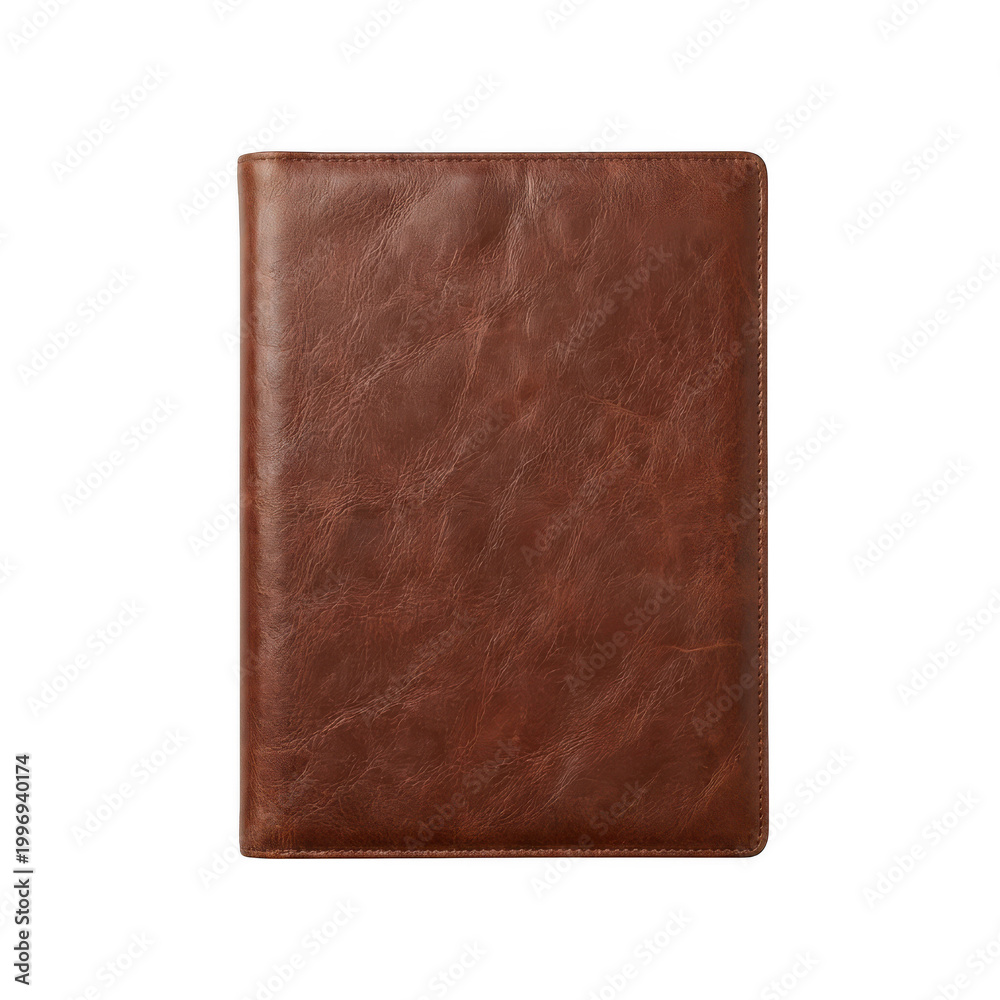 Fototapeta premium Brown leather book cover texture.
